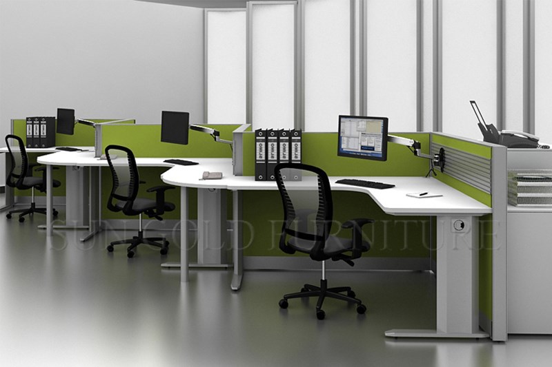 カスタマイズされた高品質隔壁現代オフィスワークステーション( SZ-WS101)-オフィスパーティション問屋・仕入れ・卸・卸売り
