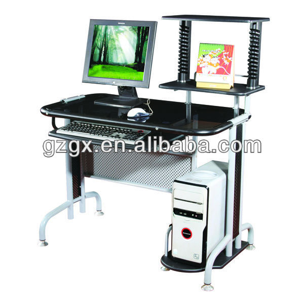 Gx-208コンピュータテーブル設計のためのホーム・オフィスガラス付き-ガラス製のテーブル問屋・仕入れ・卸・卸売り
