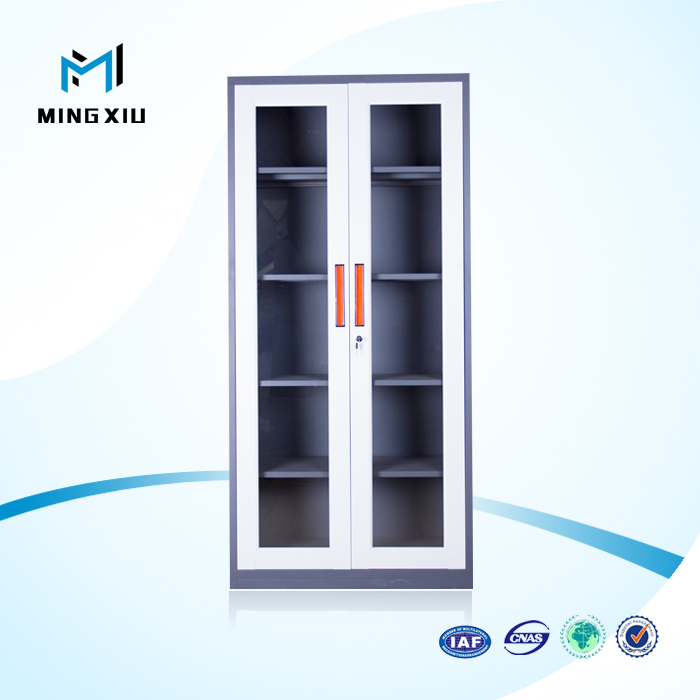 Mingxiuオフィス家具2ドア軽量スチールファイリングキャビネット/ガラス扉キャビネット-その他金属製家具問屋・仕入れ・卸・卸売り