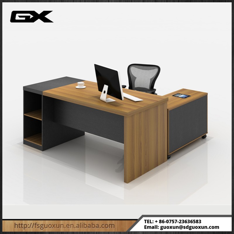 メーカーメラミン現代エグゼクティブl字型オフィステーブル-木製テーブル問屋・仕入れ・卸・卸売り