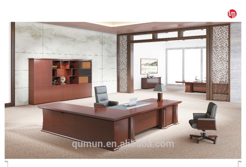 木製高級木製オフィス デスク で タイ チーク材ベニヤ オフィス家具中国製-木製テーブル問屋・仕入れ・卸・卸売り