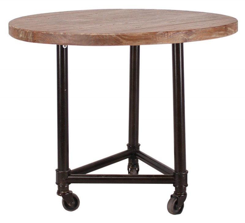 2016安い木材現代ステンレス鋼のコーヒーテーブルスチール脚で木材トップラウンドテーブル-木製テーブル問屋・仕入れ・卸・卸売り