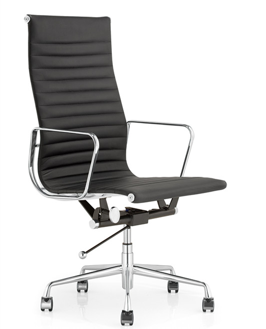 ハイバック黒現代のオフィスチェアアルミグループ管理椅子-オフィス用チェア問屋・仕入れ・卸・卸売り
