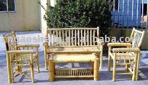竹の椅子、 テーブル、 ベンチとソファセット-ガーデンセット問屋・仕入れ・卸・卸売り