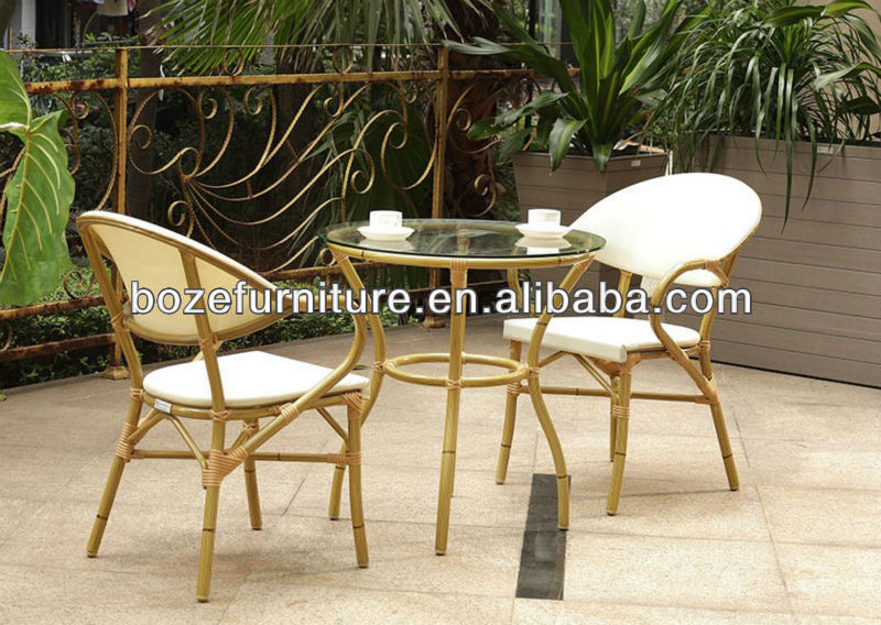 竹のテクスチャスタイリッシュダイニングテーブルと椅子の家具発売-ガーデンセット問屋・仕入れ・卸・卸売り