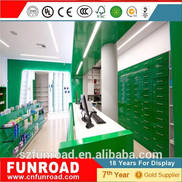 2016新製品木製薬局棚付き led ストリップ-その他木製家具問屋・仕入れ・卸・卸売り