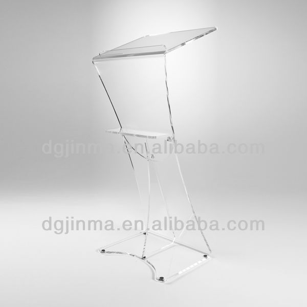 カスタマイズされたロゴデザインjdz-al837熱い販売の有機ガラススピーカーの表彰台; 折りたたみ可能なスピーカーの表彰台; 有機ガラスの表彰台-その他アンティーク家具問屋・仕入れ・卸・卸売り