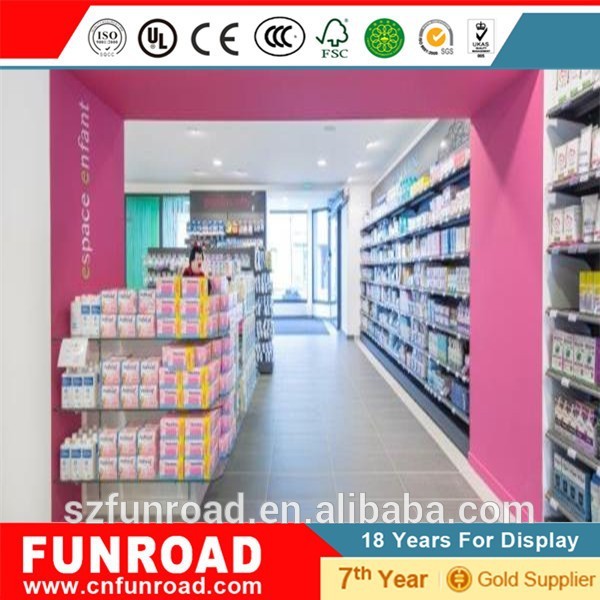 現代スタイル薬局小売家具木製ディスプレイ棚-その他木製家具問屋・仕入れ・卸・卸売り