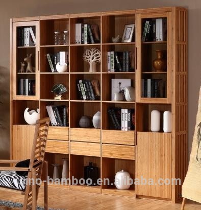 モダンなデザインの竹4ドアの本棚-本棚問屋・仕入れ・卸・卸売り