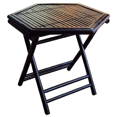 竹折りたたみcoffeetablebtl312- 黒-ガーデンセット問屋・仕入れ・卸・卸売り