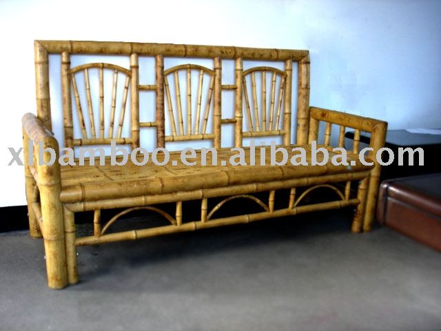 竹ソファ、竹ダブルシートベンチ、屋外の椅子-ガーデンソファー問屋・仕入れ・卸・卸売り