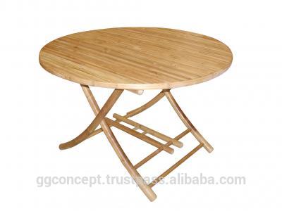 ラウンド折りたたみcoffeetablebtl305- 竹-ガーデンセット問屋・仕入れ・卸・卸売り