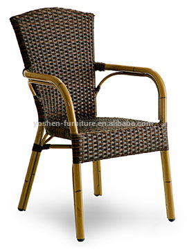 竹庭のアルミ籐の椅子屋外カフェの椅子-ガーデンチェア問屋・仕入れ・卸・卸売り