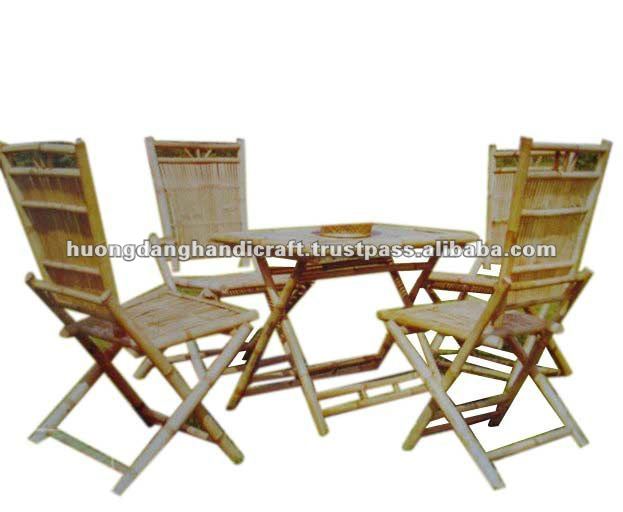 竹のテーブルと椅子-リビング用家具セット問屋・仕入れ・卸・卸売り