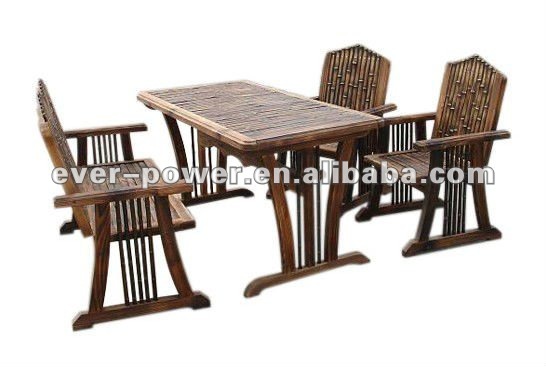 のレジャーテーブルで作られたセット竹や木材の材料-ガーデンセット問屋・仕入れ・卸・卸売り