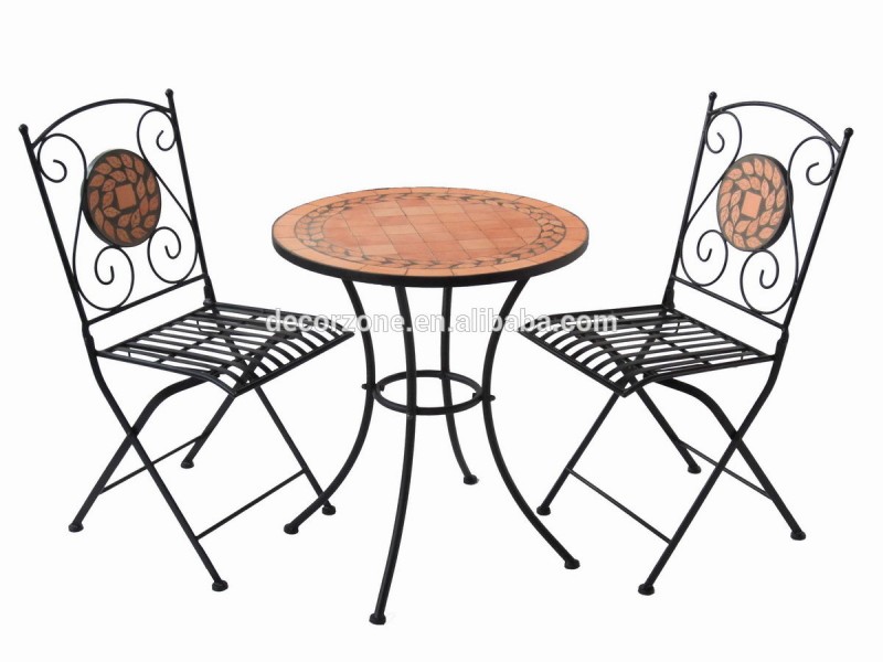 ガーデン家具のモザイクビストロセット石のテーブルと椅子-ガーデンセット問屋・仕入れ・卸・卸売り