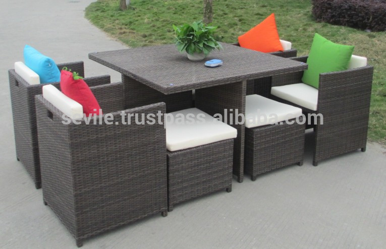 ラタンガーデン2015セットのテーブルと椅子-ガーデンセット問屋・仕入れ・卸・卸売り