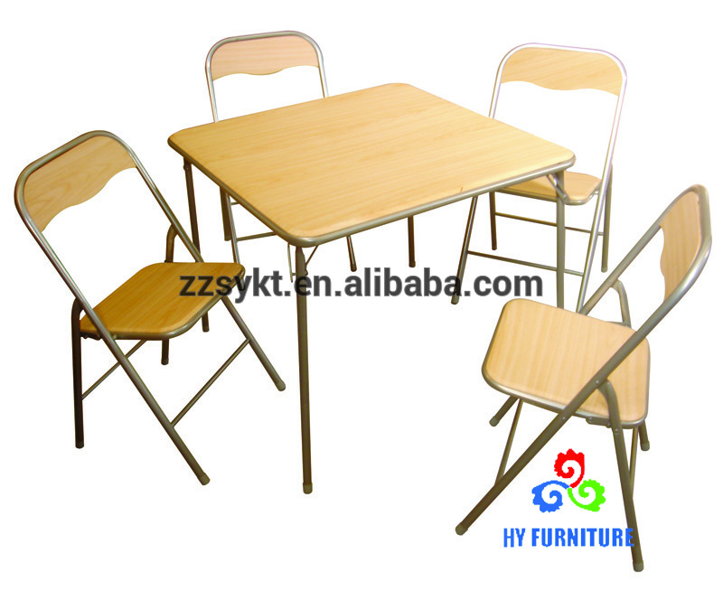 モダンなデザインの木製折り畳み式のレストランのテーブルと椅子卸売-折り畳み式家具セット問屋・仕入れ・卸・卸売り