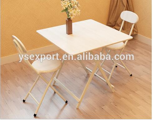 朝食バー家具正方形mdfトップ折りたたみテーブルと椅子-金属製家具セット問屋・仕入れ・卸・卸売り