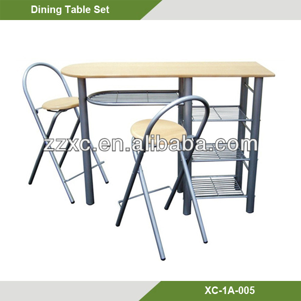 安いダイニング家具折りたたみ3個xc-1a-005mdfの朝食のテーブルセット-ダイニングルームセット問屋・仕入れ・卸・卸売り