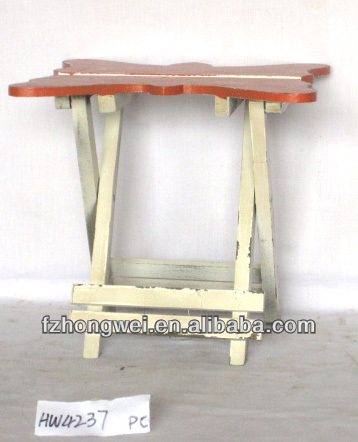 折り畳み式のスツール、 手作りのアンティークホワイト木製スツール/木の椅子/ホーム小型シート-その他アンティーク家具問屋・仕入れ・卸・卸売り