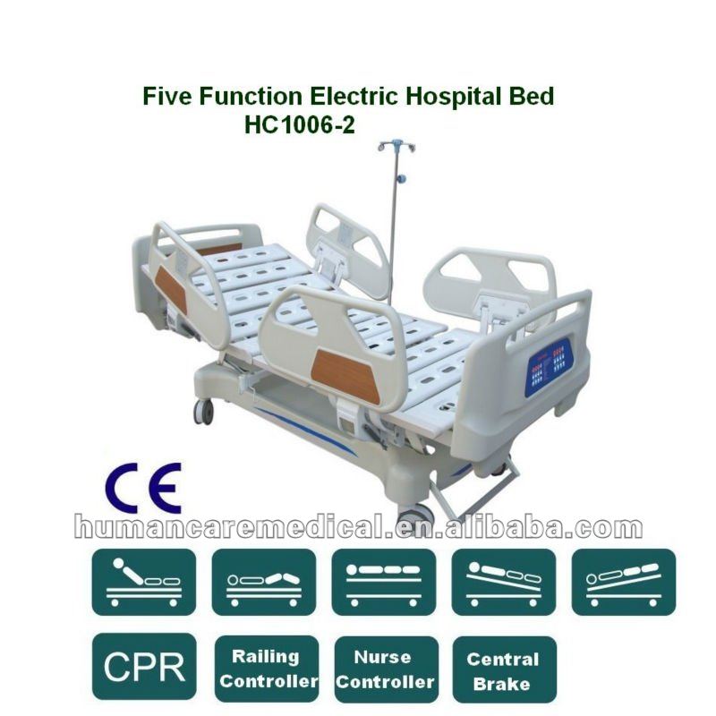 柵のコントローラーおよび看護婦のコントローラーが付いている電気ICUの病院用ベッド-金属製ベッド問屋・仕入れ・卸・卸売り