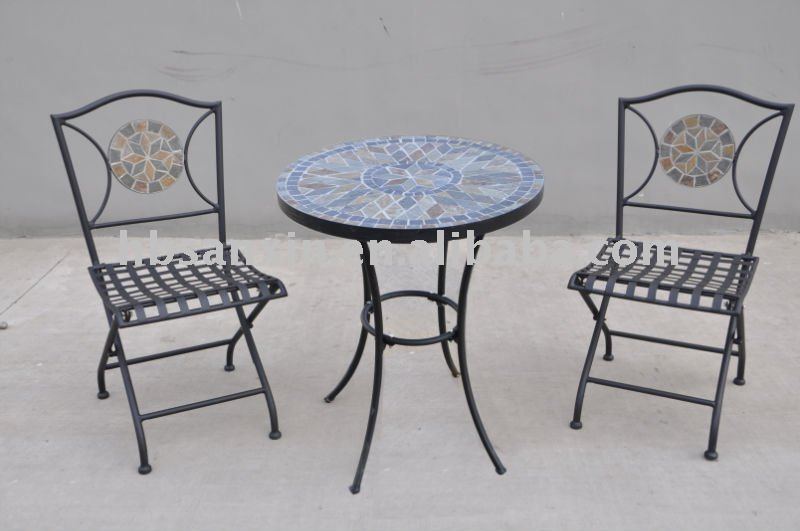 鋼スレートの椅子とテーブル-ガーデンセット問屋・仕入れ・卸・卸売り