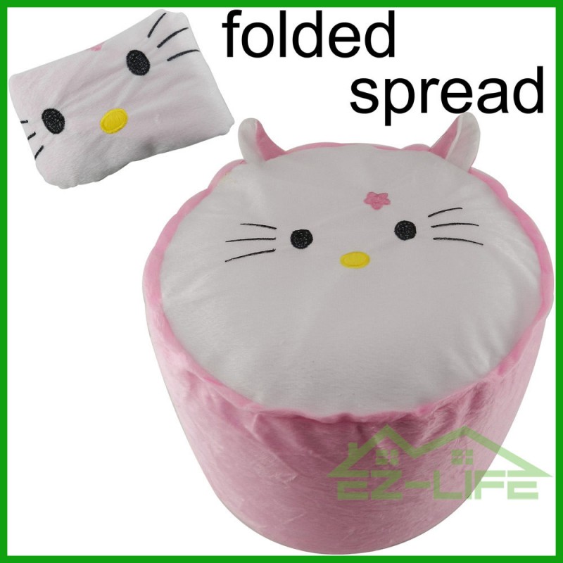 ラブリー漫画猫折りたたみラウンドインフレータブルプーフ用キッズ-スツール＆オットマン問屋・仕入れ・卸・卸売り