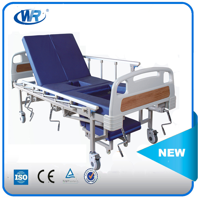 手動クランクの製造4toliet付きベッド、 ホームケア便器ベッド-病院用ベッド問屋・仕入れ・卸・卸売り