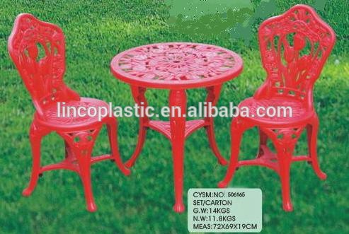 熱い販売の赤いは屋外バラプラスチック折りたたみ椅子、 テーブル-ガーデンセット問屋・仕入れ・卸・卸売り