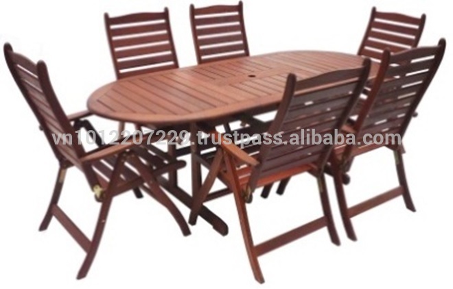 Meranti屋外/ ガーデン家具セット の テーブル + 6椅子-問屋・仕入れ・卸・卸売り