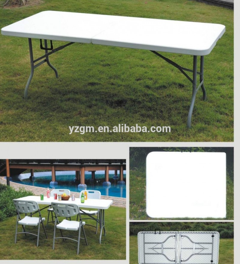 プラスチック折りたたみテーブル用6〜8席、6フィート長方形テーブル、架台テーブルと椅子-折り畳み式テーブル問屋・仕入れ・卸・卸売り