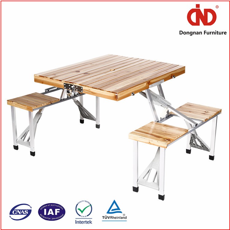 DN-WT-01ポータブルモミ木製ピクニックテーブル-折り畳み式テーブル問屋・仕入れ・卸・卸売り