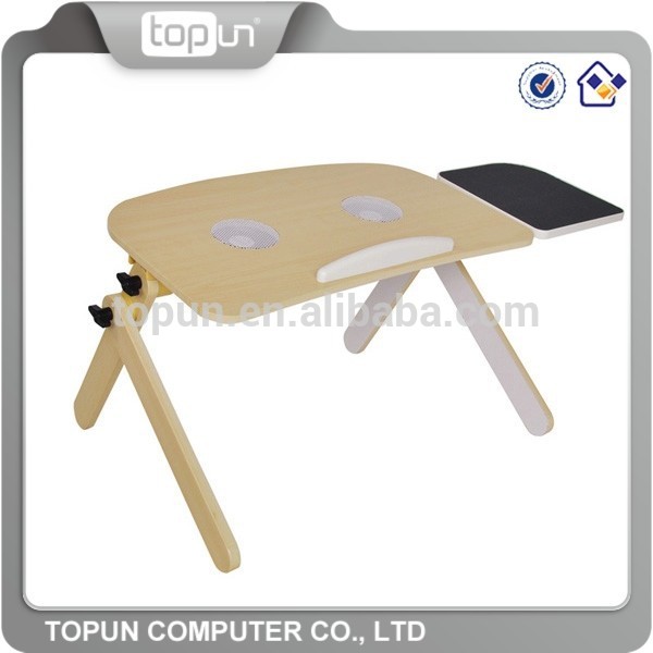 ポータブル木製のラップトップのデュアル冷却ファン付きデスク・マウスパッド-折り畳み式テーブル問屋・仕入れ・卸・卸売り