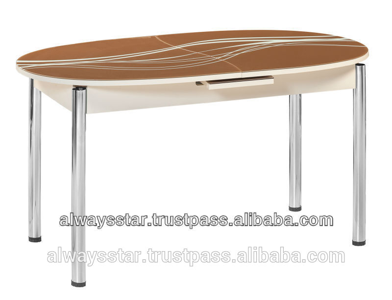 M-ブラウン楕円形のオーバルダイニングテーブル-食卓問屋・仕入れ・卸・卸売り