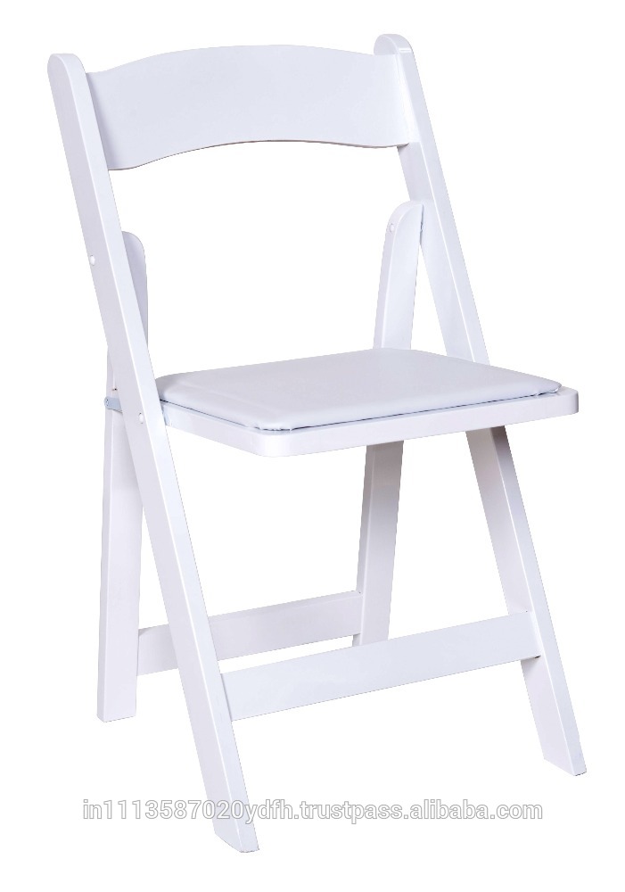 シンプルな白い木製折りたたみ椅子-折り畳み椅子問屋・仕入れ・卸・卸売り