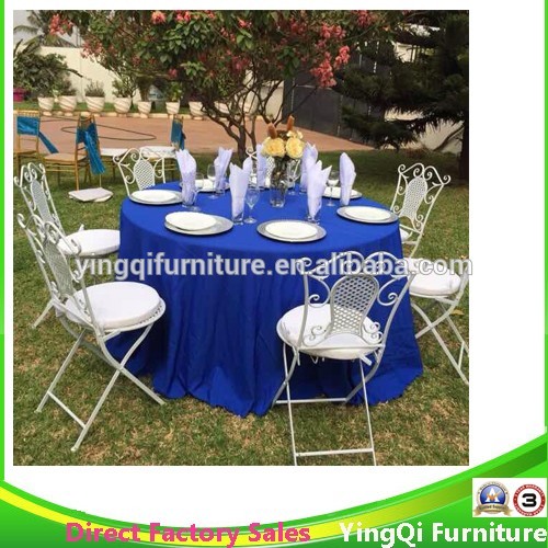 安い庭金属折りたたみ白い椅子用結婚式レンタル-金属製テーブル問屋・仕入れ・卸・卸売り