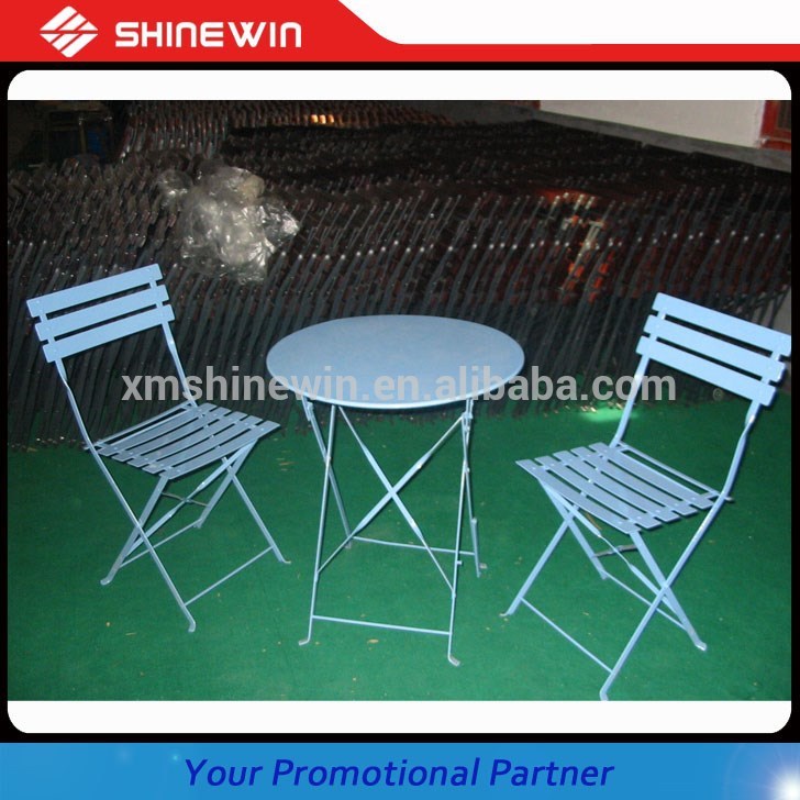 3pc折り畳み式の金属製の屋外テーブルと椅子のセット-折り畳み式テーブル問屋・仕入れ・卸・卸売り