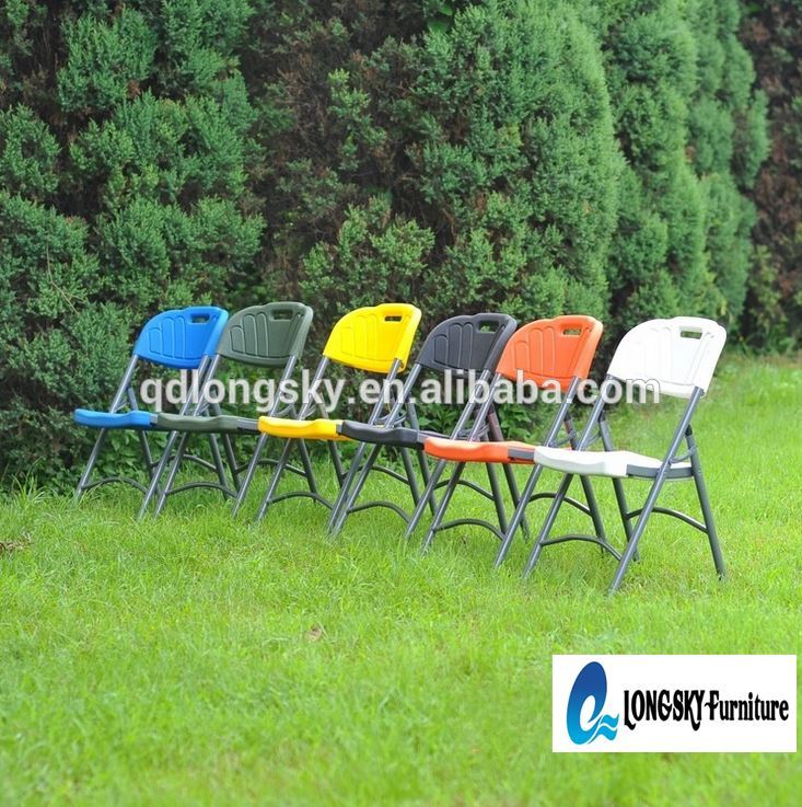 Hdpeブロー成形安い折りたたみプラスチック椅子、折りたたみ結婚式の椅子/ピクニック椅子/パーティーチェア-折り畳み椅子問屋・仕入れ・卸・卸売り