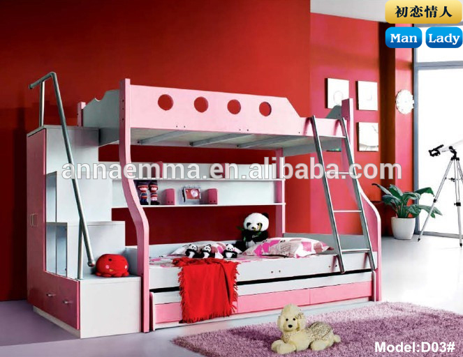 美しいピンクの子供の寝室の家具での二段ベッド-子供用ベッド問屋・仕入れ・卸・卸売り