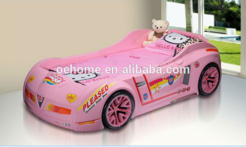 ホット販売ピンク子供車の形状ベッド、子車の形状ベッド-子供用ベッド問屋・仕入れ・卸・卸売り