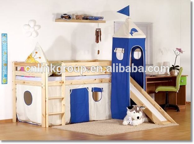 リンク- er- 025の子供のベッドの寝室の家具パイン無垢木材とスライド付きベッドテント-子供用ベッド問屋・仕入れ・卸・卸売り