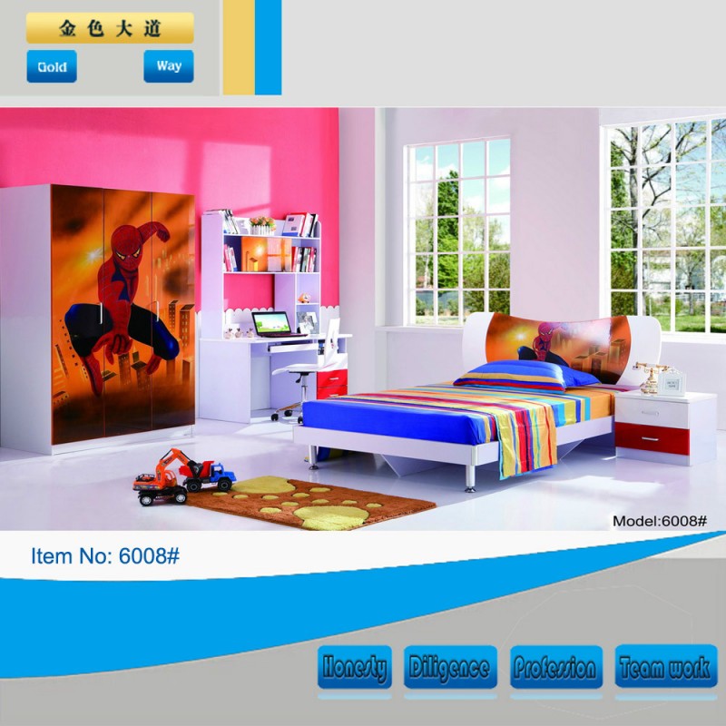 スパイダーマンの子供の寝室セット( 6008)-子供用ベッド問屋・仕入れ・卸・卸売り