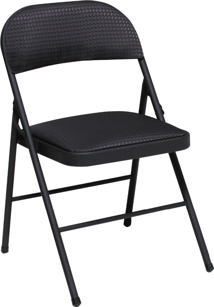 Coscoファブリック4- パック折りたたみ椅子、 黒-金属製椅子問屋・仕入れ・卸・卸売り