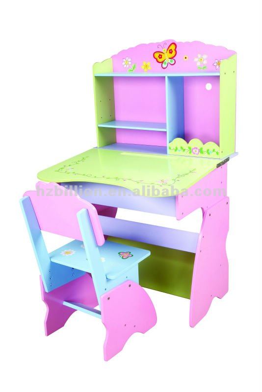 木製の子供調節可能な学習机椅子がセットされた女の子のための-その他子供用家具問屋・仕入れ・卸・卸売り