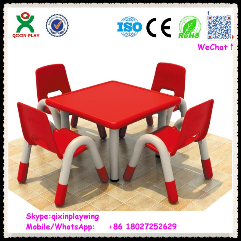 カラフルな安い子供テーブルと椅子セットプラスチック就学前の家具広州QX-193D-子供用テーブル問屋・仕入れ・卸・卸売り