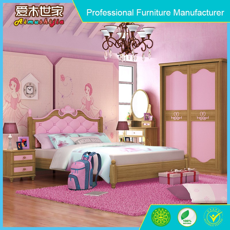 かわいい女の子ピンク子供寝室家具ツインサイズ-問屋・仕入れ・卸・卸売り