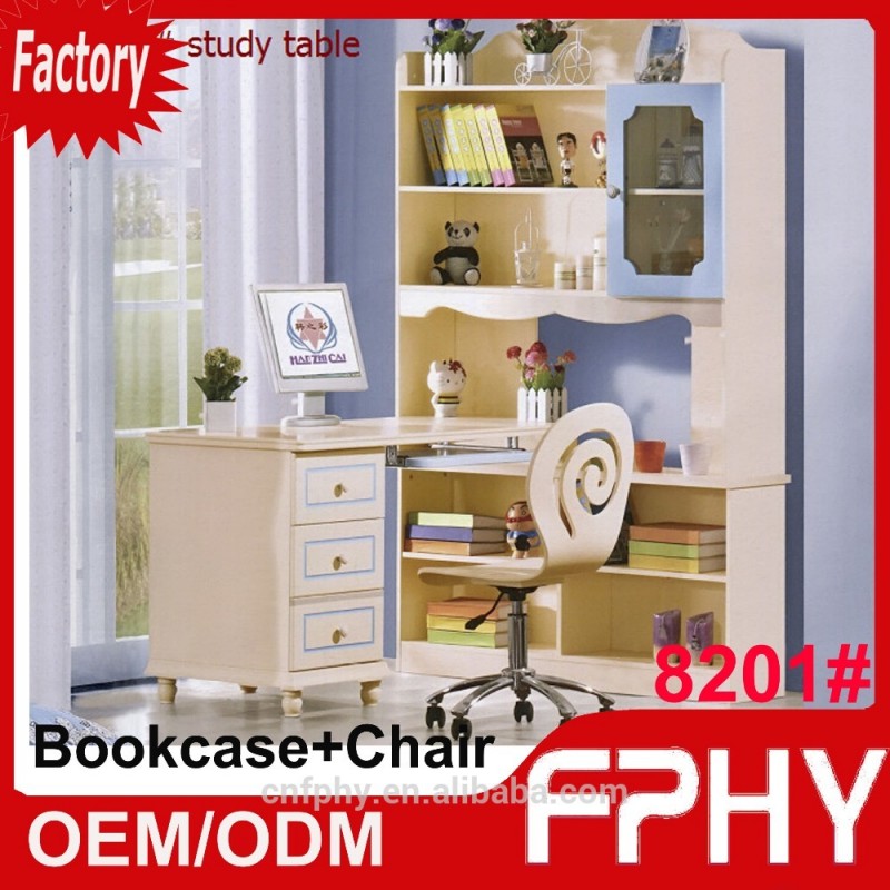 子供の寝室の家具セット工場fphy8201#スタディテーブルチェア安い本棚-子供用テーブル問屋・仕入れ・卸・卸売り