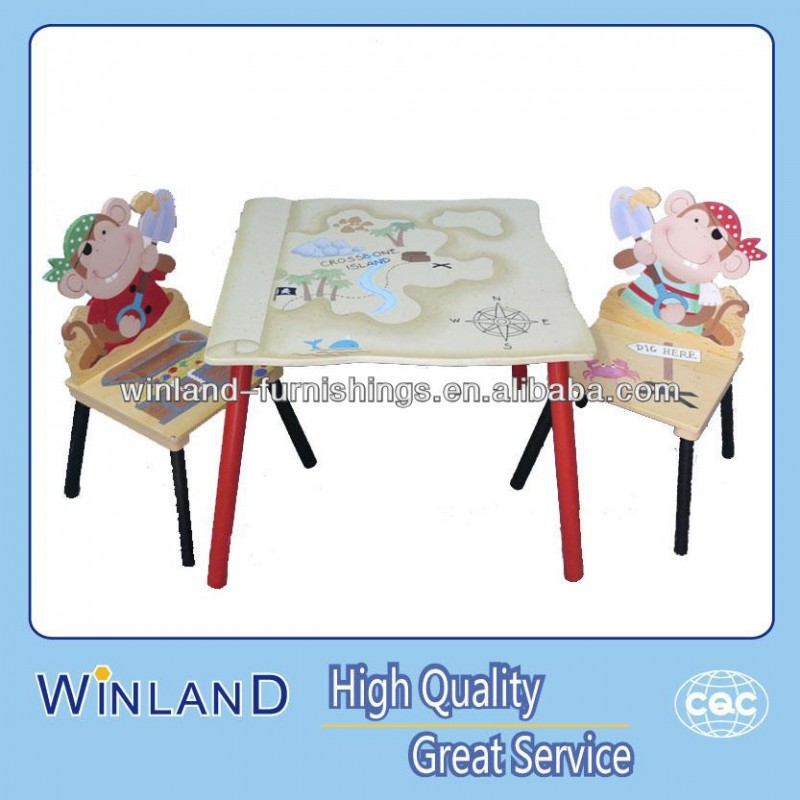 の子供木製海賊テーブル・チェアセット-子供用家具セット問屋・仕入れ・卸・卸売り