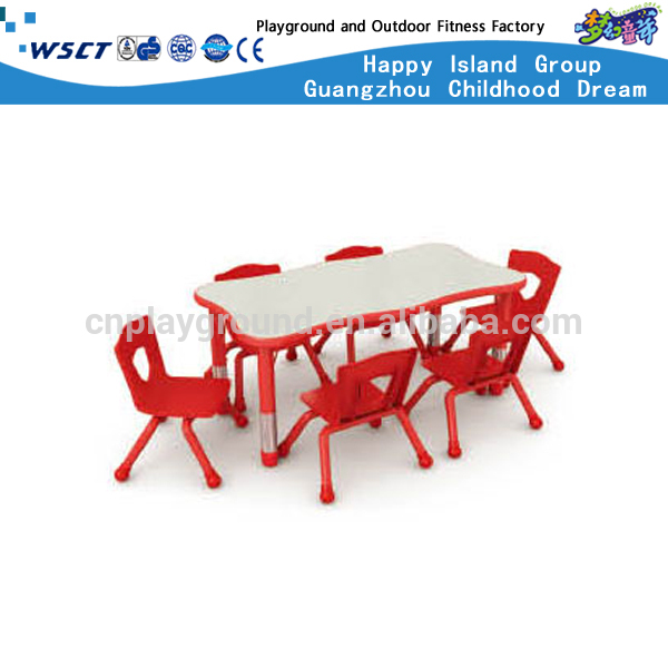 (HC-1706)高品質矩形プラスチックテーブル6子供-子供用テーブル問屋・仕入れ・卸・卸売り